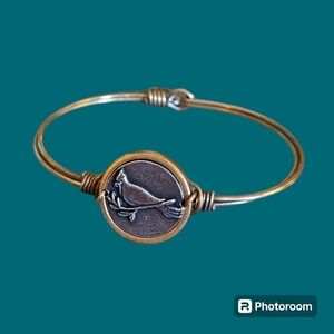 LUCA & DANNI Cardinal Bird Coin Wire Wrap Bracelet